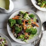 Healthy Broccoli Salad with Dried Cherries and Nutty Dressing Recipe