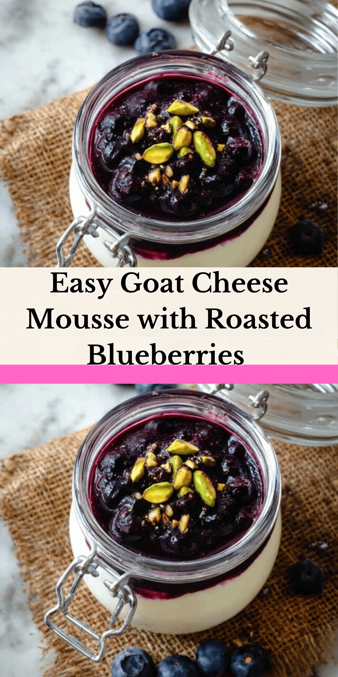 Goat Cheese Mousse with Roasted Blueberries: Elegant & Easy