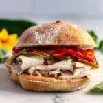 Slow Cooker Spicy Italian Chicken Sandwiches Recipe