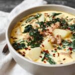 Creamy Italian Sausage Soup with Potatoes and Kale Recipe