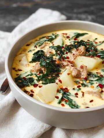 Creamy Italian Sausage Soup with Potatoes and Kale Recipe