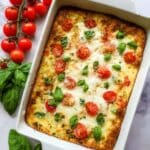 Caprese Hashbrown Breakfast Casserole Recipe