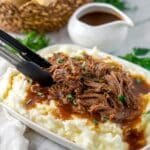 Slow Cooker Flank Steak with Garlic and Au Jus Recipe