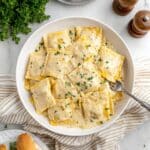 Butternut Squash Ravioli with Sage Butter Cream Sauce Recipe