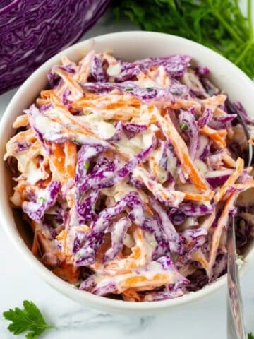 Greek Yogurt Cabbage Slaw (Creamy and Healthy) Recipe