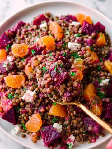 Greek-Inspired Lentil Beet Salad Recipe