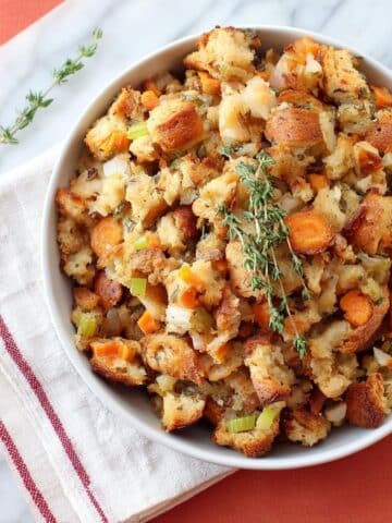 Slow Cooker Sweet Potato Herb Stuffing Recipe