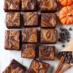 Pumpkin Cheesecake Swirled Crock Pot Brownies Recipe