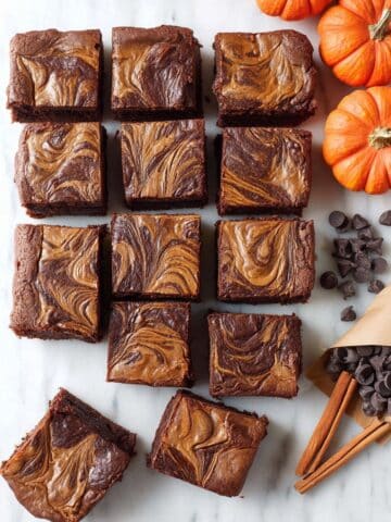 Pumpkin Cheesecake Swirled Crock Pot Brownies Recipe