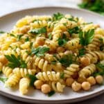 Lemony Pasta with Chickpeas & Parsley Recipe