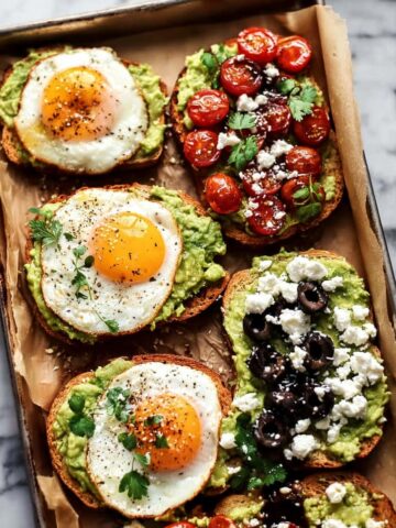 Avocado Toast with Cherry Tomatoes, Feta, and Eggs: A Delicious Toast Recipe