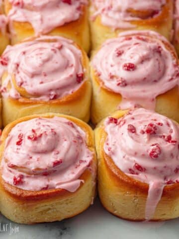 Strawberry Rolls with Cream Cheese Filling and Glaze Recipe