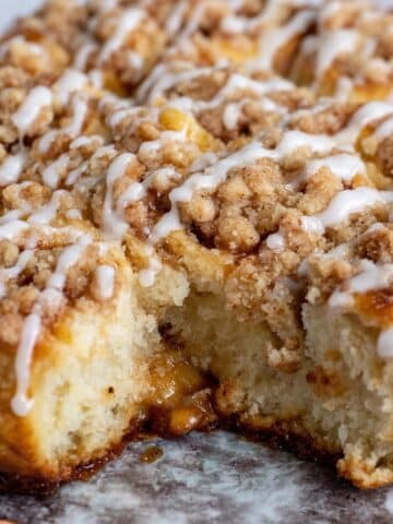 Peach Cinnamon Rolls with Creamy Glaze Recipe