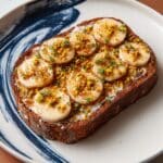 Air Fryer Cottage Cheese Banana Toast Recipe