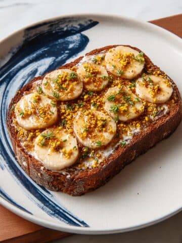 Air Fryer Cottage Cheese Banana Toast Recipe