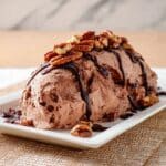 Chocolate Semifreddo with Honey Roasted Cashews and Chocolate Syrup Recipe