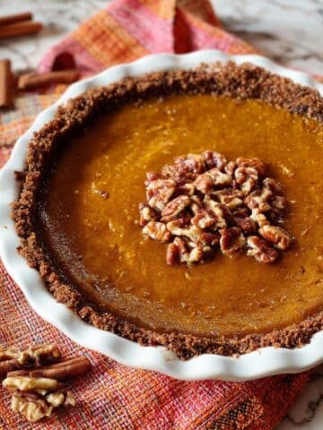 Pecan Crusted Caramel Pumpkin Pie Recipe