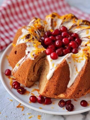 Cranberry Orange Cake with Amaretto Glaze Recipe