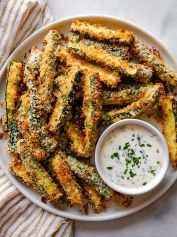 Baked Zucchini Fries with Lemon-Garlic Aioli Recipe
