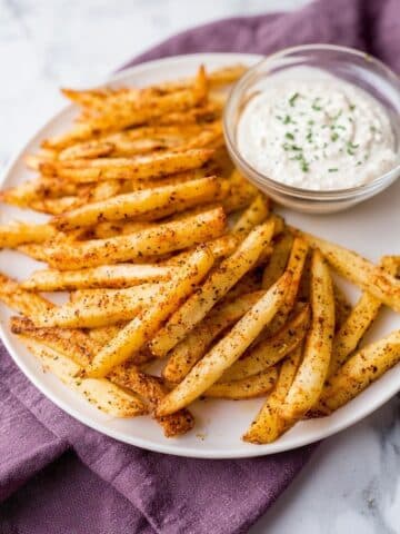 Baked Turnip Fries with Creamy Ranch Dip Recipe