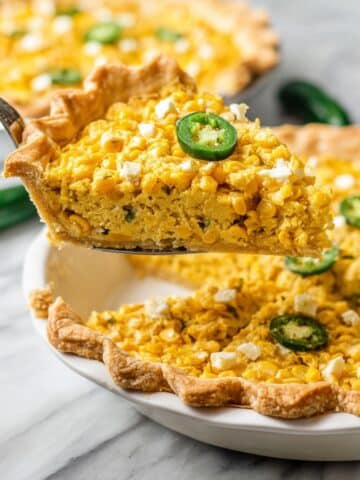 Creamy Corn and Cheese Pie with Spicy Jalapeño Recipe
