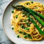Cacio e Pepe with Asparagus & Peas Recipe