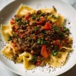 Pappardelle Bolognese with Lentils and Sausages Recipe