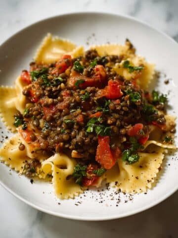 Pappardelle Bolognese with Lentils and Sausages Recipe