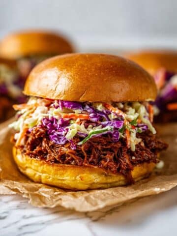 BBQ Pulled Chicken Sliders with Greek Yogurt Coleslaw Recipe