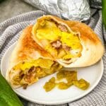 Hatch Green Chile Sausage Breakfast Burritos Recipe