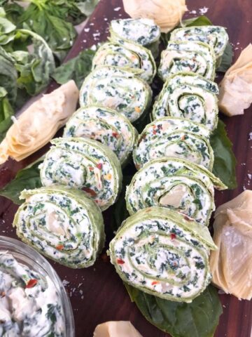 Spinach Artichoke Dip Pinwheels Recipe