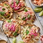 Salmon Taco with Cabbage, Pickled Onions, and Avocado Recipe