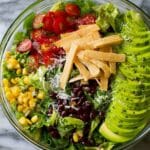 Mexican Salad with Lime-Honey Dressing and Crispy Tortilla Strips Recipe