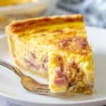 Keto Ham and Cheddar Quiche Recipe