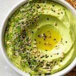 Creamy Avocado Hummus with Tahini and Sea Seeds Recipe