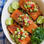 Salmon with Fresh Avocado Salsa Recipe