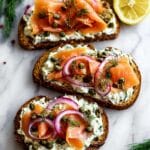 Smoked Salmon Toasts with Dill and Capers Recipe