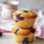 Eggless Blueberry Muffins Recipe