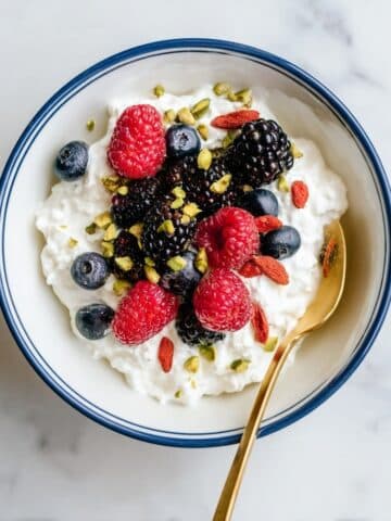 Cottage Cheese Breakfast Bowls with Berries, Nuts, and Honey Recipe