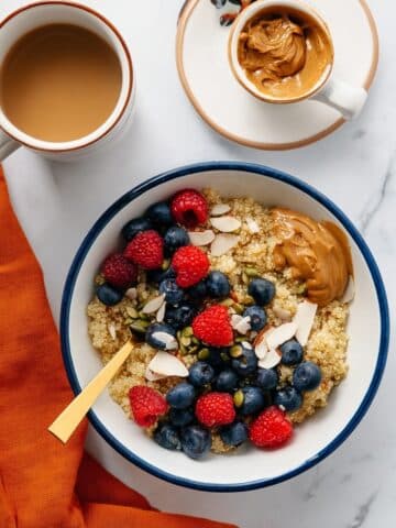 Creamy Breakfast Quinoa with Berries, Nuts, and Coconut Recipe