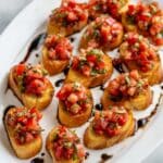 Easy Tomato Bruschetta with Parmesan Recipe