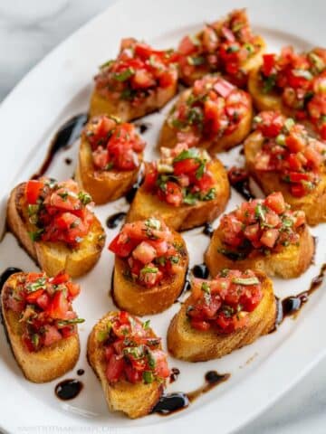 Easy Tomato Bruschetta with Parmesan Recipe