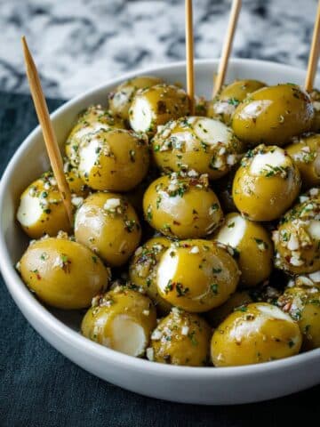 Stuffed Olives with Garlic, Herbs, and Boursin Cheese Recipe
