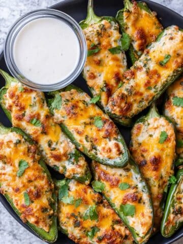 Baked Jalapeno Poppers with Cream Cheese, Bacon, and Cheddar Recipe