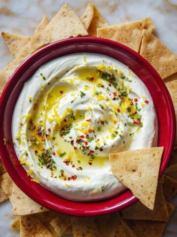 Creamy Whipped Feta Dip with Lemon, Garlic, and Olive Oil Recipe