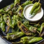Blistered Shishito Peppers with Lemon Aioli Dipping Sauce Recipe