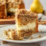 Pear and Walnut Cream Cheese Coffee Cake Recipe