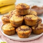 Nutella Stuffed Banana Muffins Recipe