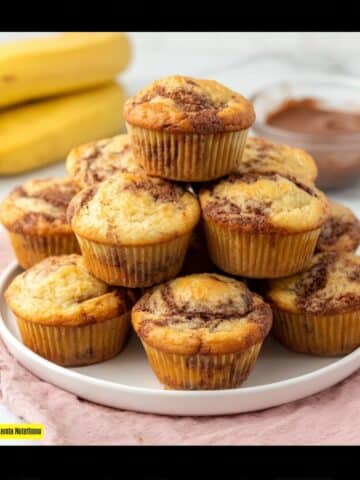 Nutella Stuffed Banana Muffins Recipe
