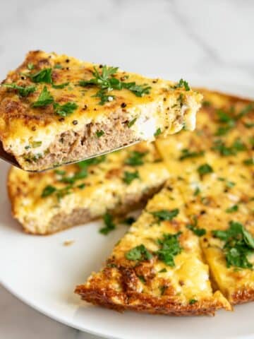 Ricotta and Tuna Frittata with Capers and Arugula Recipe